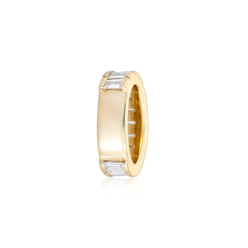 14K Diamond Baguette Spacer Bead - Image 3