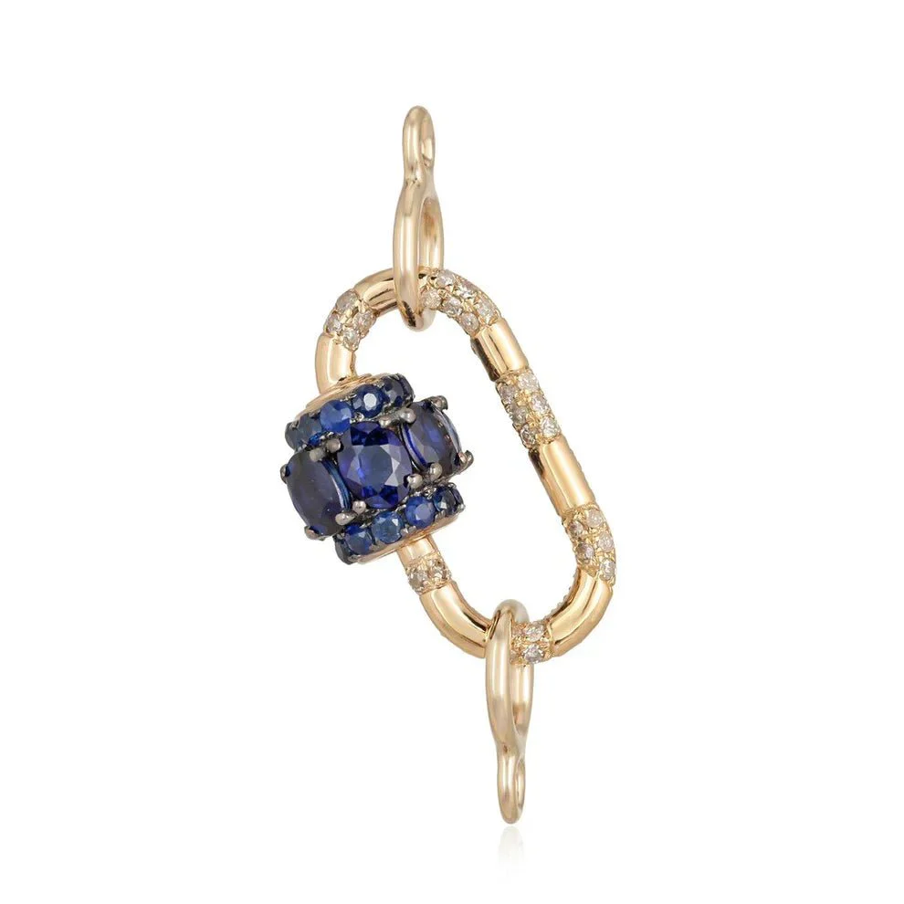 14K Diamond Emerald Carabiner Lock - Image 3