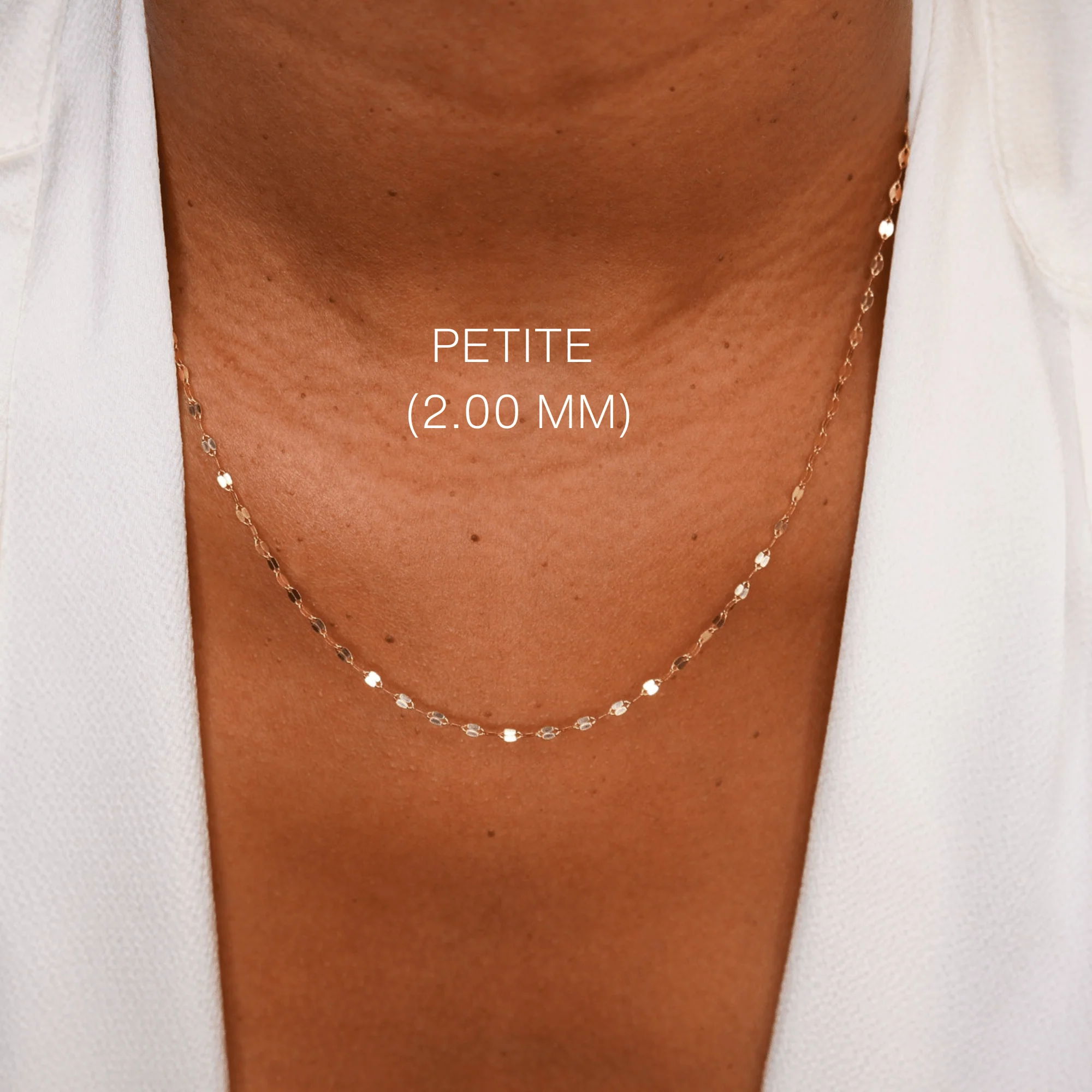 14K Gold Mirror Chain Link Necklace - Image 4