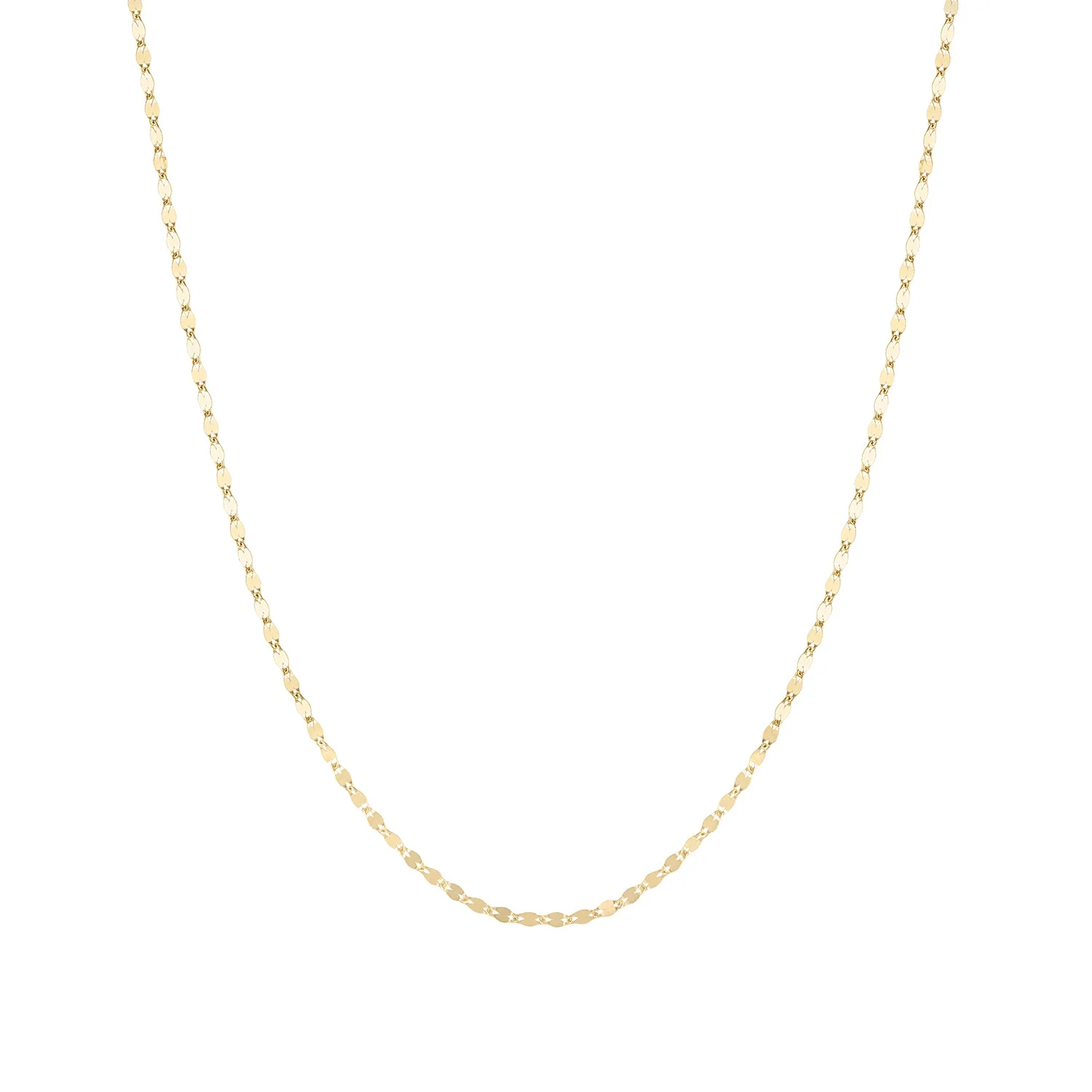 14K Gold Mirror Chain Link Necklace - Image 7