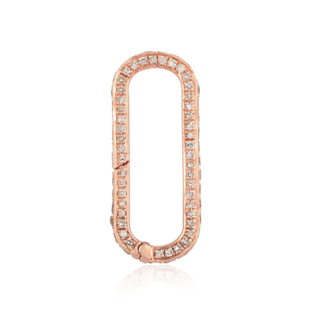 14K Large Diamond Enhancer Charm Lock - Image 3