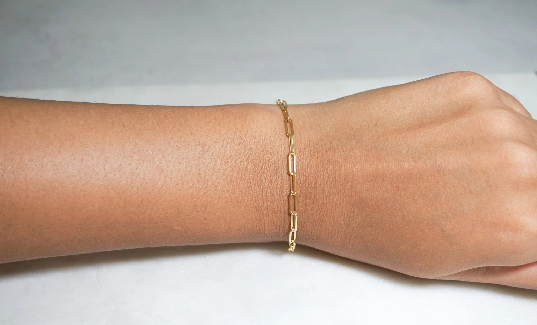 14K Paperclip XS Link Bracelet - Image 3