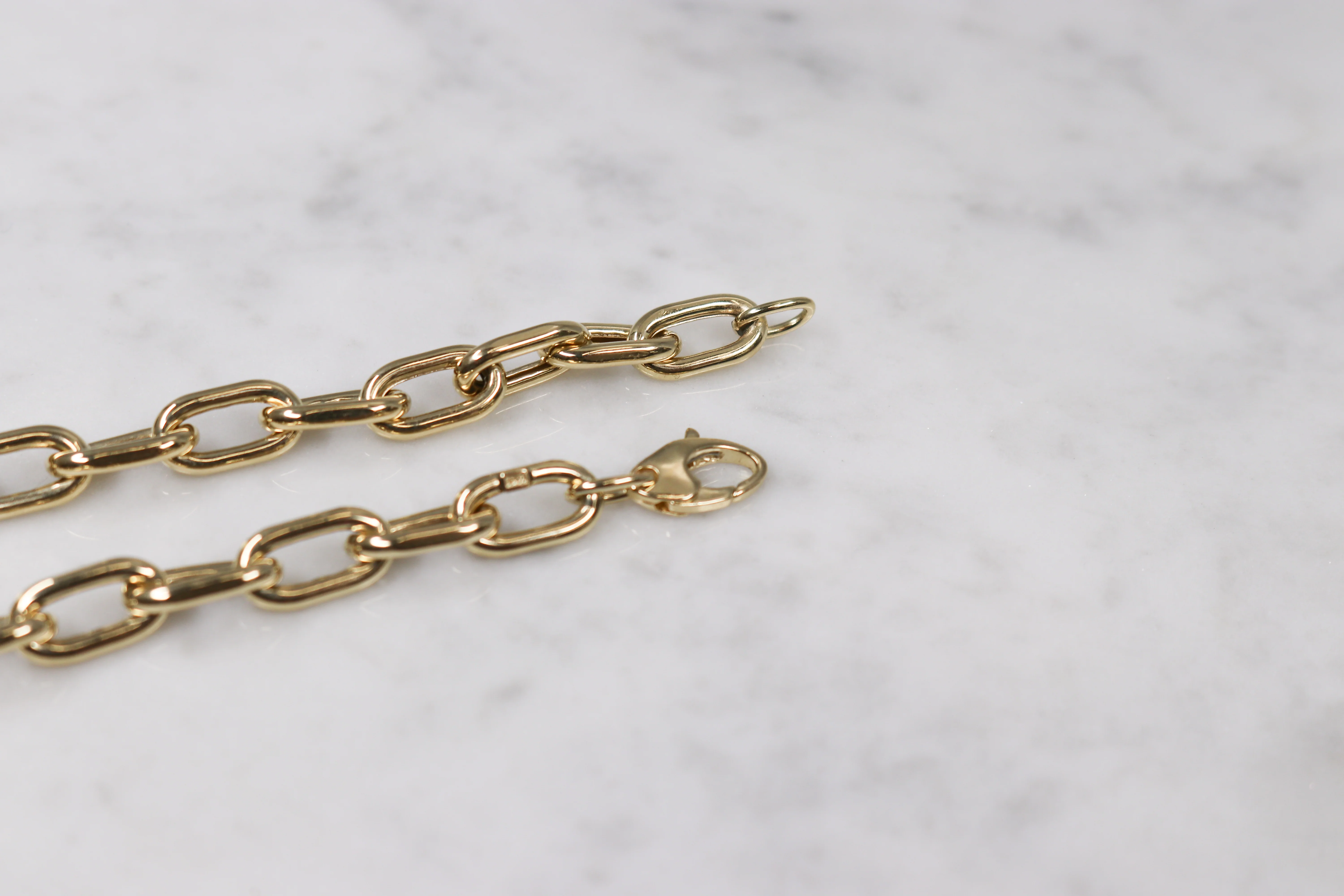 14K Anchor Chain Necklace - Image 4